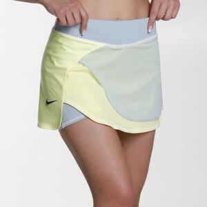 NEW Nike Court Dri-FIT Slim fit Slam Women's Tennis Skirt in Volt Blue Yellow XL